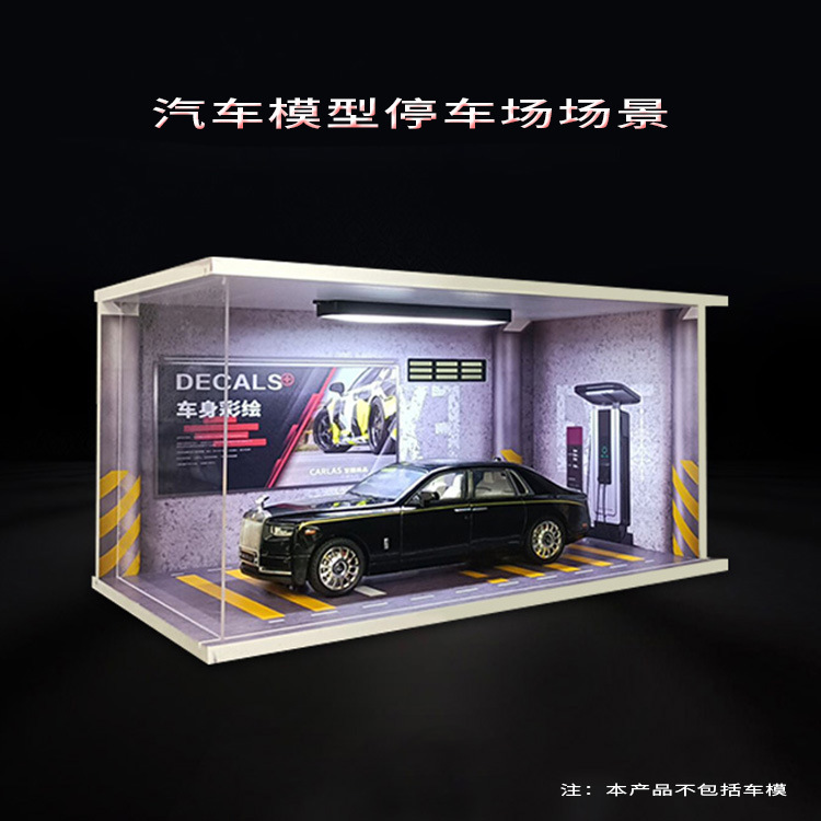 Model Kit Display Case - 1/24 Garage Diecast Car Display Case