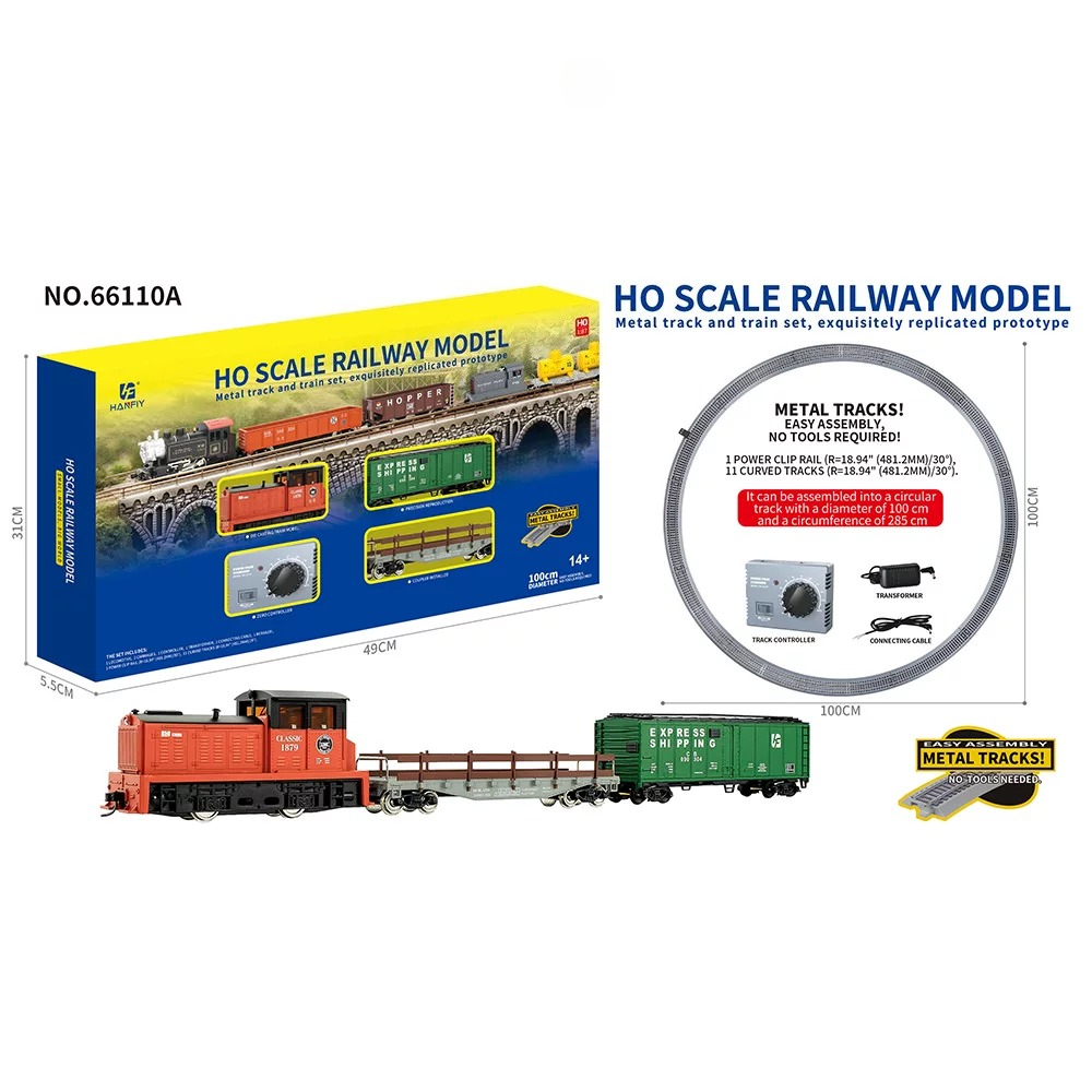 Model Kit Train - HO Scale Metal Rail Train Model