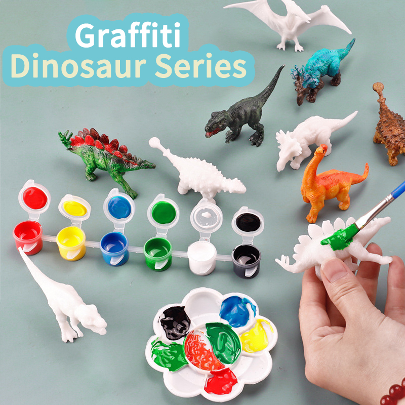 6pcs/8pcs, DIY Coloring Dinosa - Model Kit Dinosaur ulasan dan harga
