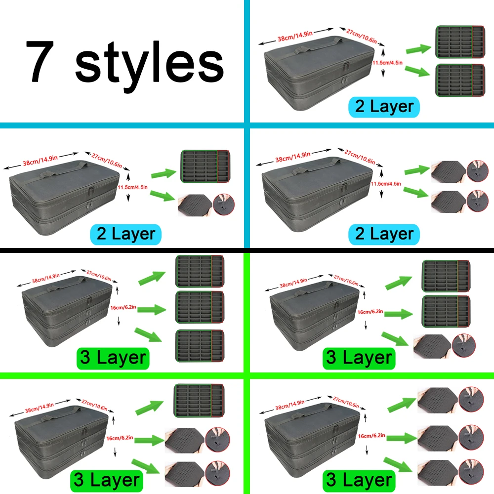 Miniature Figure Storage Box C - Model Kit Display Case ulasan dan harga