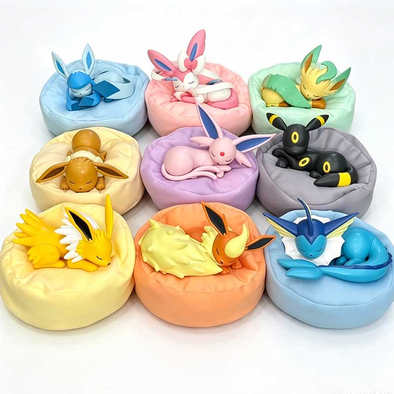 9pcs Anime Pokémon Eevee Figur - Model Kit Eevee ulasan dan harga