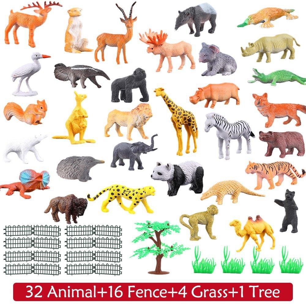 54 Pcs Mini Jungle Animal Toys - Model Kit Dinosaur ulasan dan harga