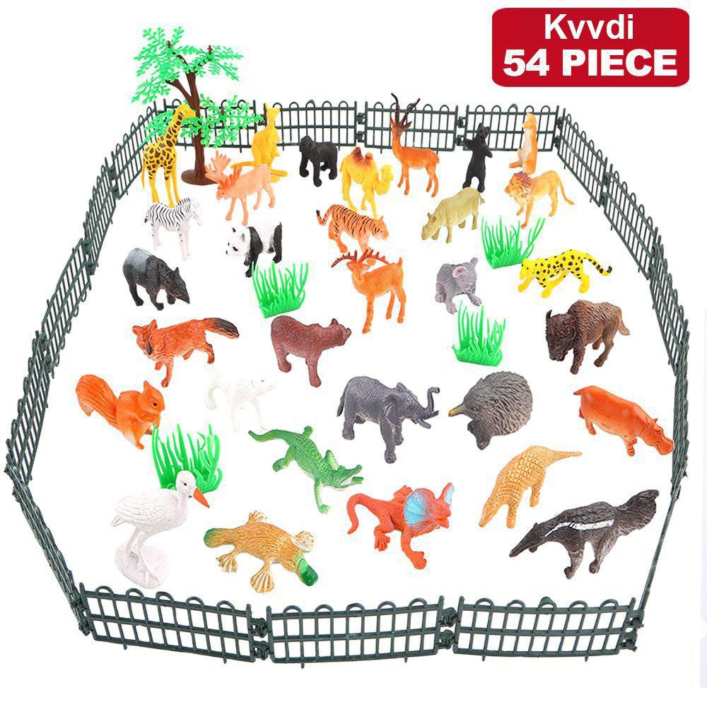 54 Pcs Mini Jungle Animal Toys - Model Kit Dinosaur ulasan dan harga