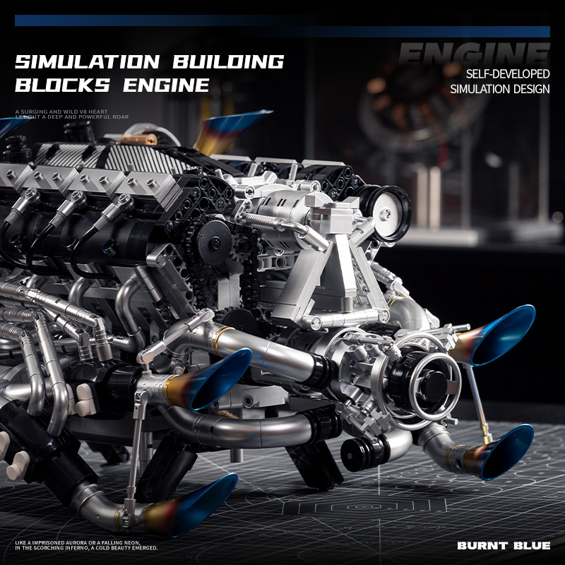 Technical Supercar V8 Engine B - Model Kit Motor ulasan dan harga
