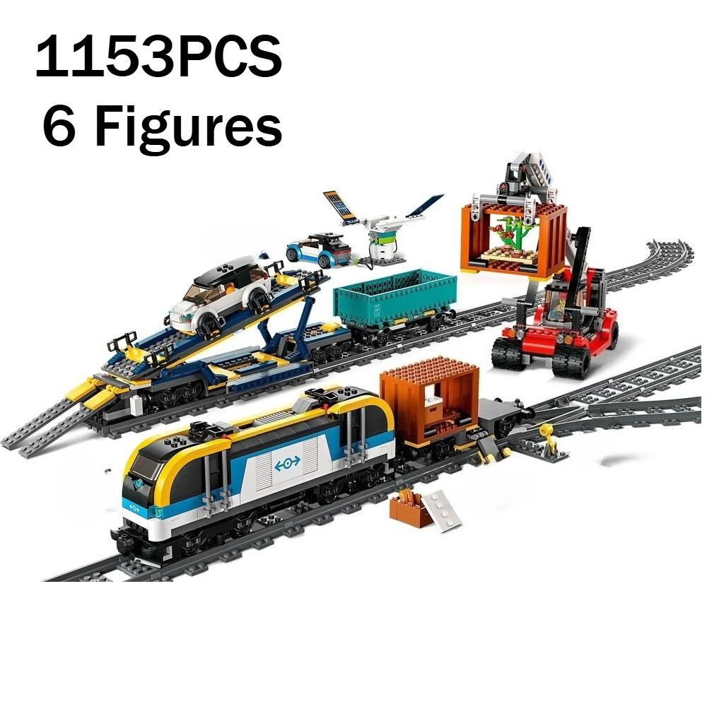 1153PCS City Freight Train Rai - Model Kit Train ulasan dan harga