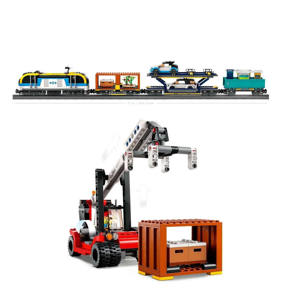 1153PCS City Freight Train Rai - Model Kit Train ulasan dan harga