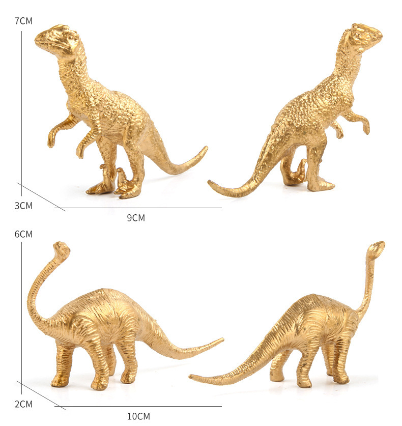 14-Piece Golden Dinosaur Model - Model Kit Dinosaur ulasan dan harga