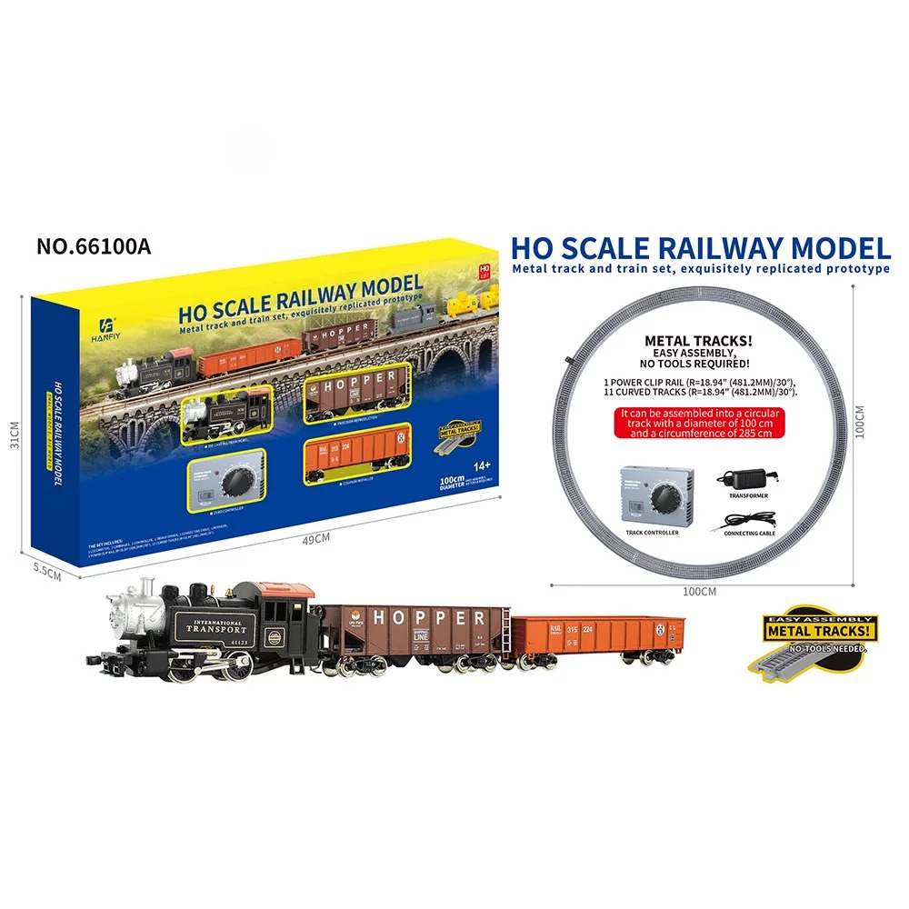 HO Scale Metal Rail Train Mode - Model Kit Train ulasan dan harga