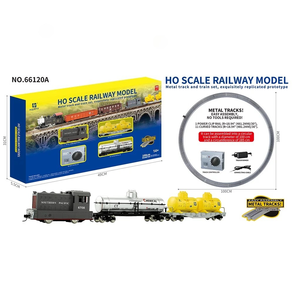 HO Scale Metal Rail Train Mode - Model Kit Train ulasan dan harga
