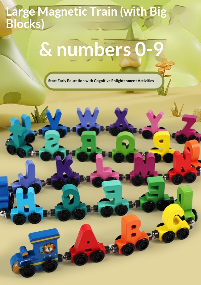 Children'S Wooden Magnetic Col - Model Kit Train ulasan dan harga