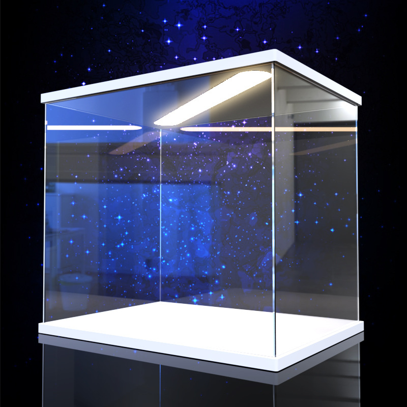 Premium White Chevron Display  - Model Kit Display Case ulasan dan harga