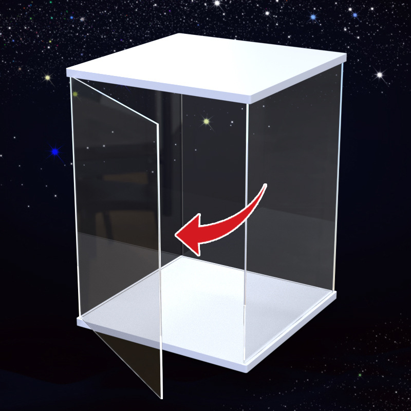 Premium White Chevron Display  - Model Kit Display Case ulasan dan harga
