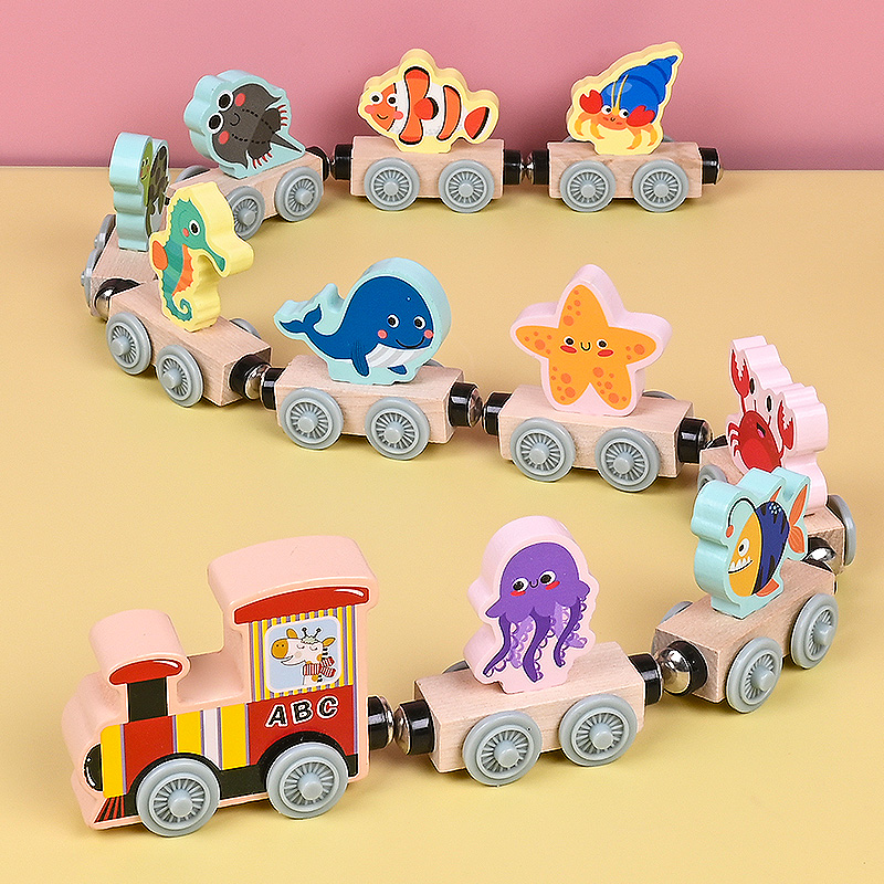 Magnetic Wooden Small Train To - Model Kit Train ulasan dan harga