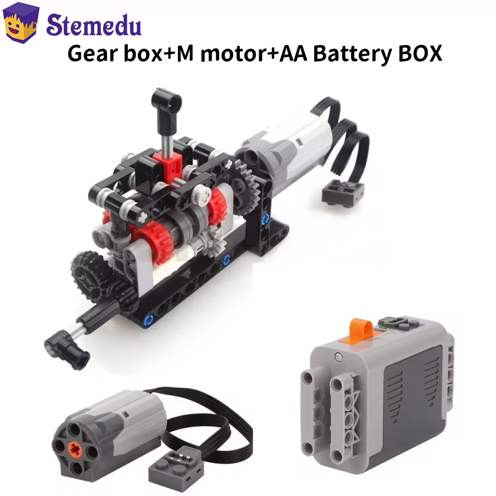 MOC High-tech 4 Speeds Gearbox - Model Kit Motor ulasan dan harga