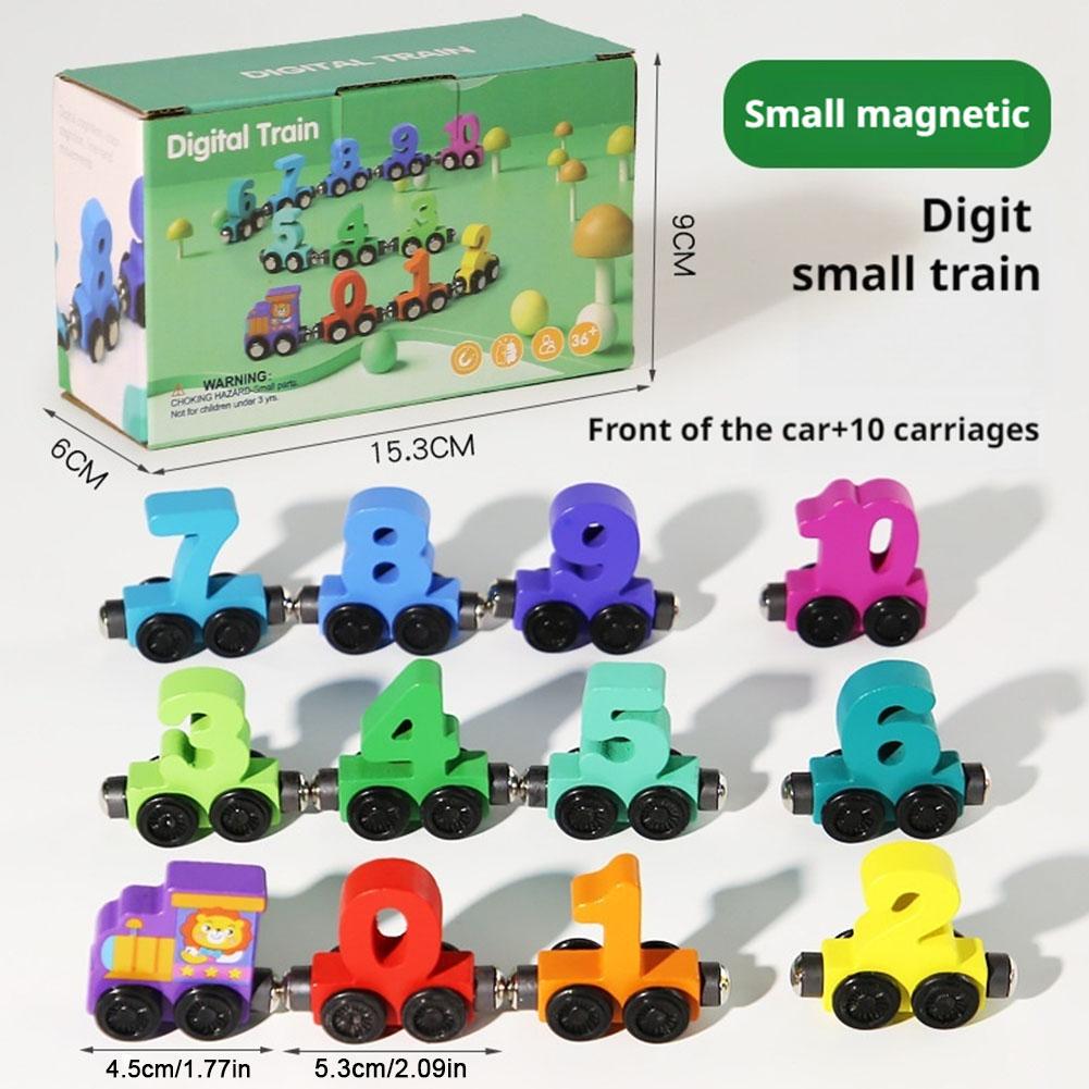 Wooden Magnetic Number Train B - Model Kit Train ulasan dan harga