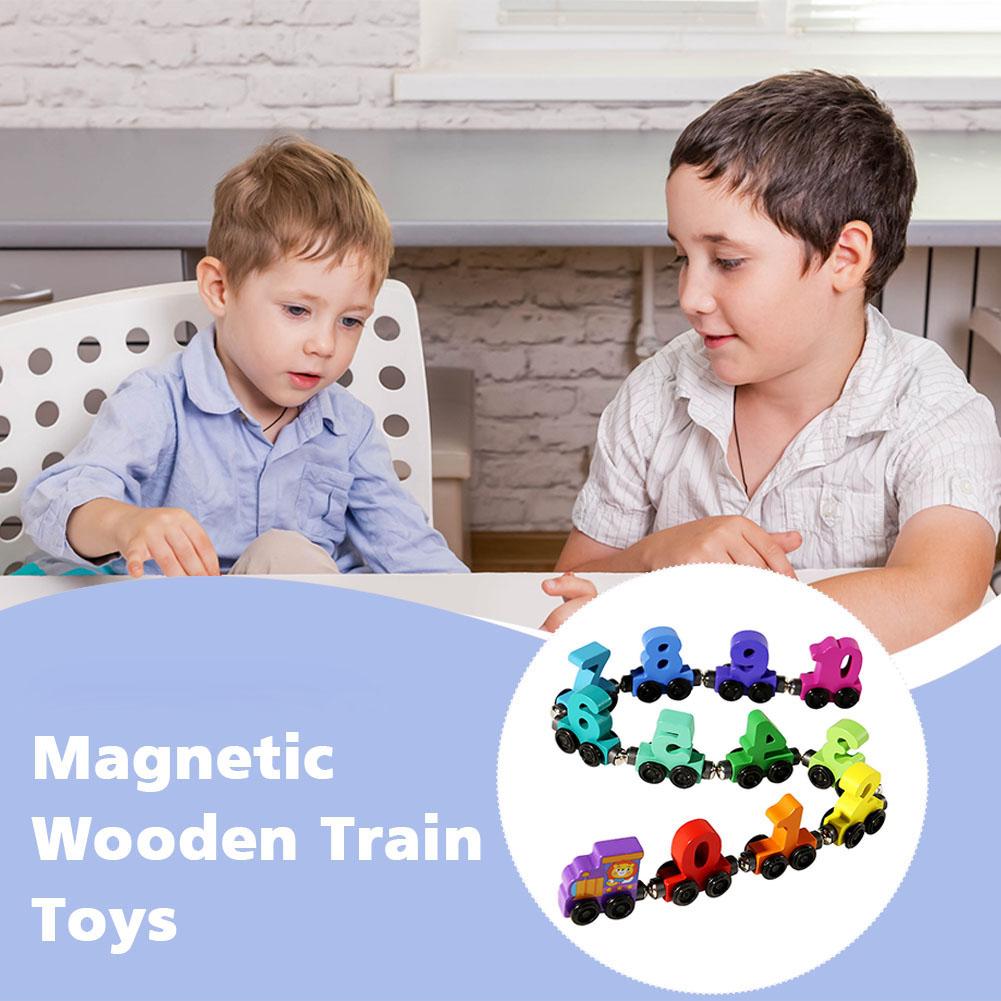 Wooden Magnetic Number Train B - Model Kit Train ulasan dan harga