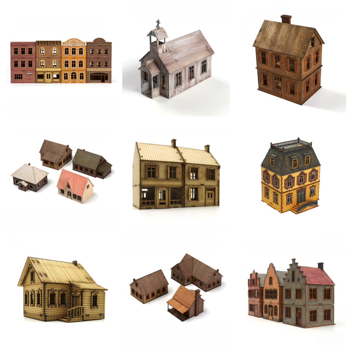 1/72 Wooden Assembly House Eur - Model Kit Simulator ulasan dan harga