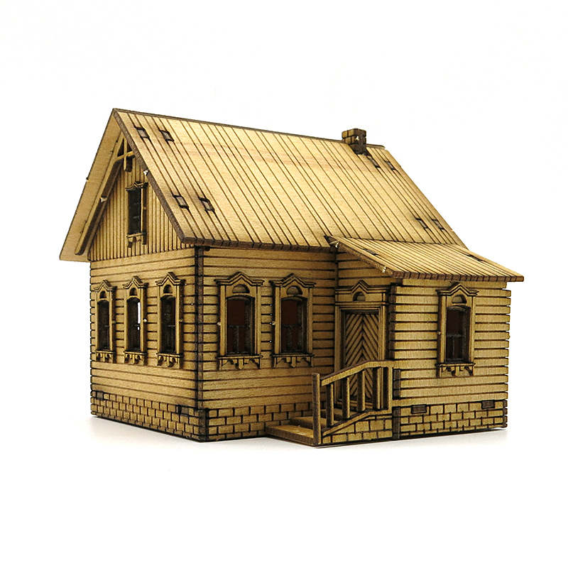 1/72 Wooden Assembly House Eur - Model Kit Simulator ulasan dan harga
