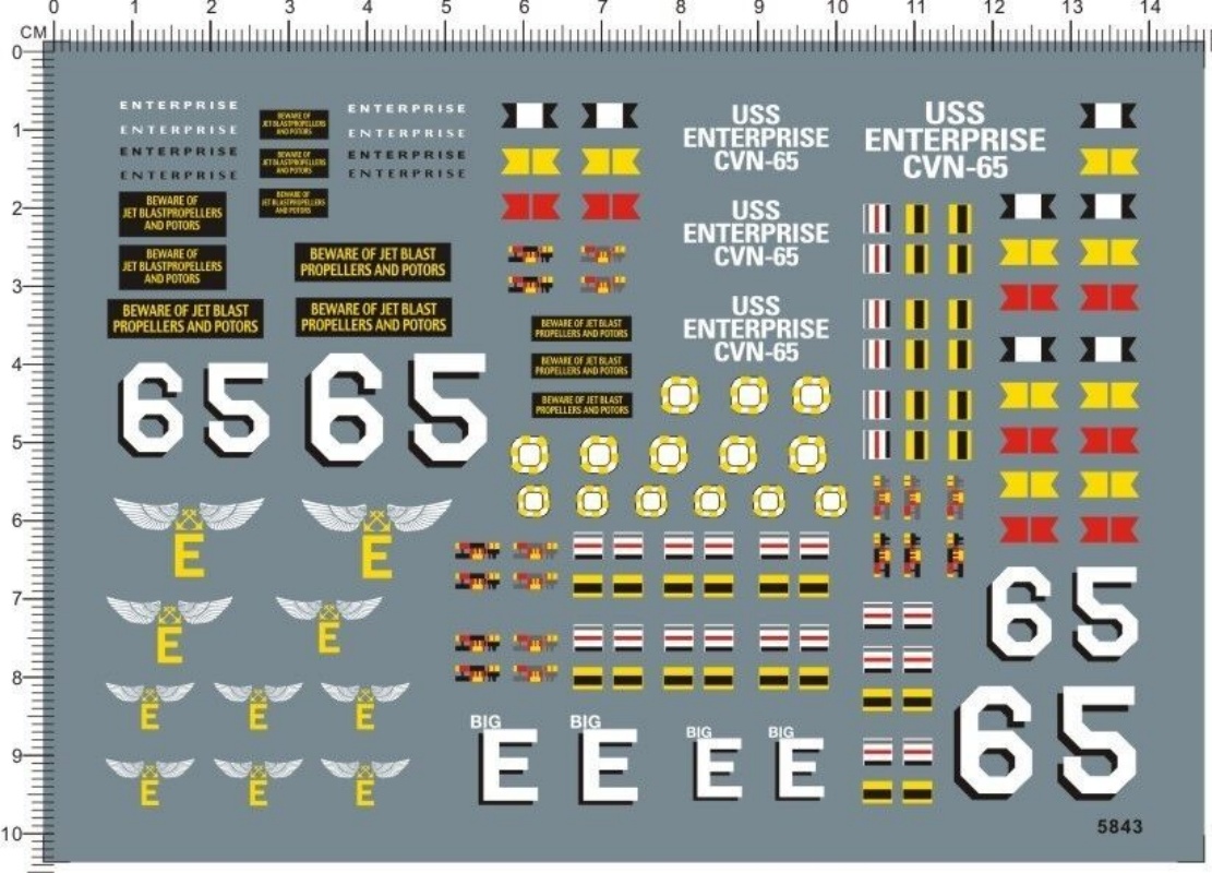Water Slide Decal for 1/350 Sc - Model Kit Uss Enterprise ulasan dan harga